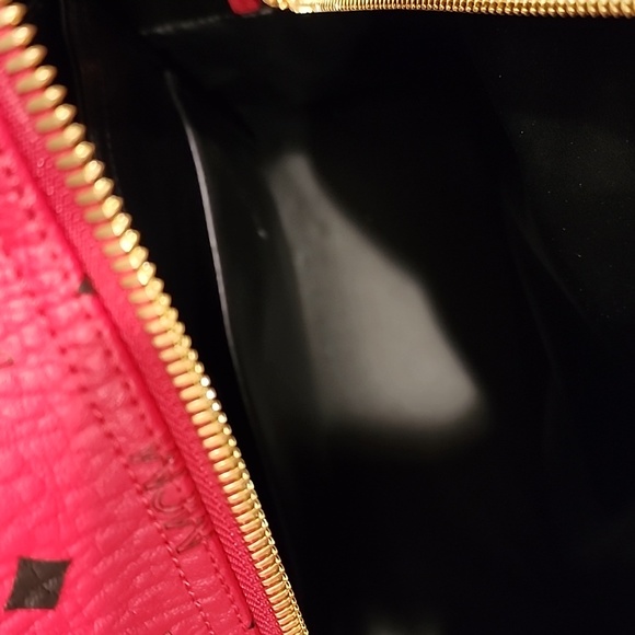 MCM Red Visetos Stark Studded Medium Backpack - Picture 13 of 17